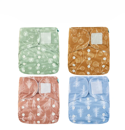 Couche-culotte imperméable et réutilisable pour bébé - Lot de 4 pièces +4 inserts offerts